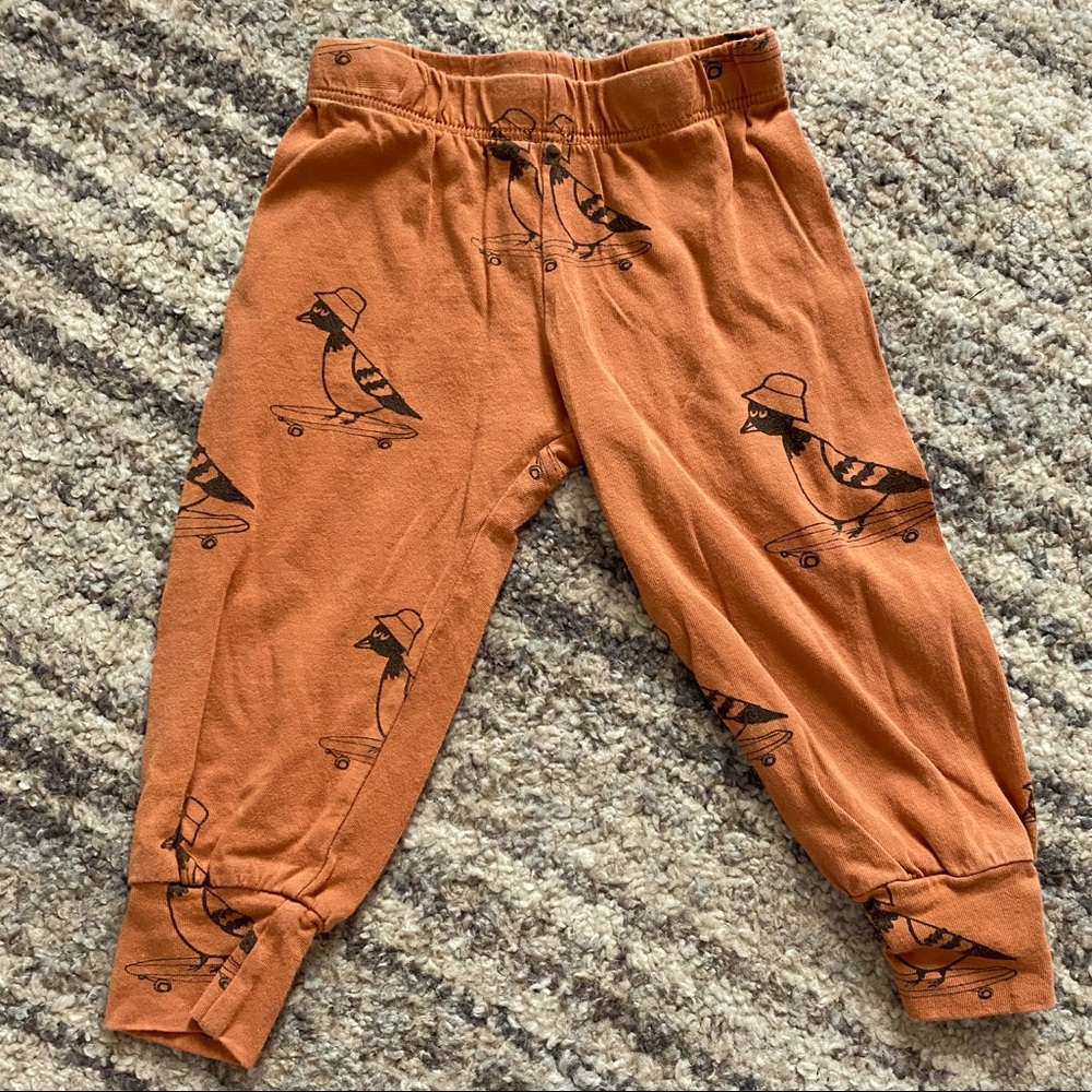 KIRA Size 3/6 months Birds on Skateboards Pants
